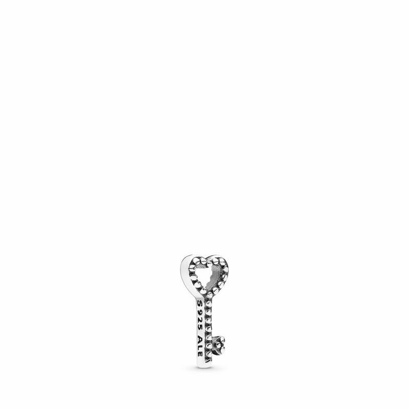 Pandora Heart Key Petite Locket Charm Silver Egypt EQ0694172